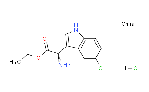 CAS No. 1384268-79-4, (S)-Ethyl 2-amino-2-(5-chloro-1H-indol-3-yl)acetate hydrochloride