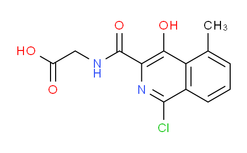 CAS No. 947516-54-3, 2-(1-Chloro-4-hydroxy-5-methylisoquinoline-3-carboxamido)acetic acid