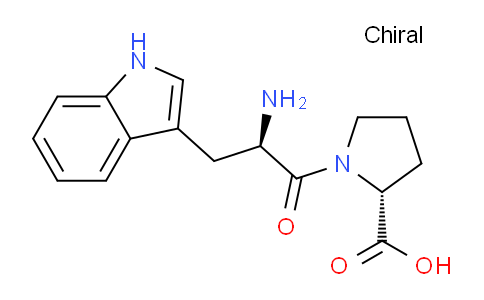 CAS No. 821776-24-3, (R)-1-((R)-2-Amino-3-(1H-indol-3-yl)propanoyl)pyrrolidine-2-carboxylic acid