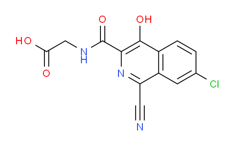 CAS No. 945739-70-8, 2-(7-Chloro-1-cyano-4-hydroxyisoquinoline-3-carboxamido)acetic acid