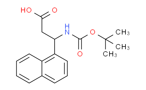 CAS No. 268209-95-6, 3-((tert-Butoxycarbonyl)amino)-3-(naphthalen-1-yl)propanoic acid