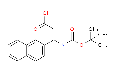 CAS No. 268542-15-0, 3-((tert-Butoxycarbonyl)amino)-3-(naphthalen-2-yl)propanoic acid