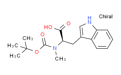 CAS No. 142381-30-4, (R)-2-((tert-Butoxycarbonyl)(methyl)amino)-3-(1H-indol-3-yl)propanoic acid