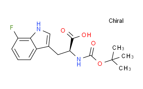 CAS No. 1384102-00-4, (S)-2-((tert-Butoxycarbonyl)amino)-3-(7-fluoro-1H-indol-3-yl)propanoic acid