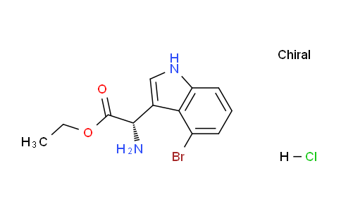 CAS No. 1384268-67-0, (S)-Ethyl 2-amino-2-(4-bromo-1H-indol-3-yl)acetate hydrochloride