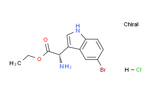 CAS No. 1384268-49-8, (S)-Ethyl 2-amino-2-(5-bromo-1H-indol-3-yl)acetate hydrochloride
