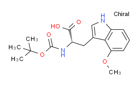 CAS No. 1956437-39-0, (S)-2-((tert-Butoxycarbonyl)amino)-3-(4-methoxy-1H-indol-3-yl)propanoic acid