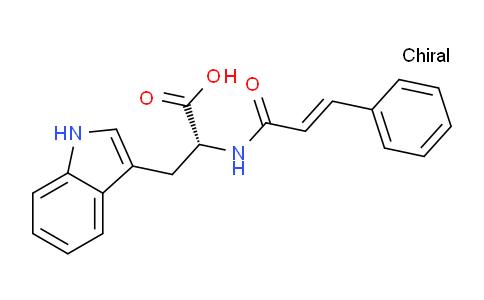 CAS No. 87579-14-4, (R)-2-Cinnamamido-3-(1H-indol-3-yl)propanoic acid