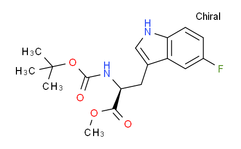 CAS No. 1886985-07-4, (S)-Methyl 2-((tert-butoxycarbonyl)amino)-3-(5-fluoro-1H-indol-3-yl)propanoate