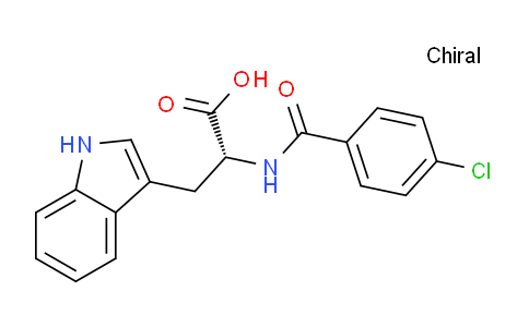 CAS No. 95672-29-0, (R)-2-(4-Chlorobenzamido)-3-(1H-indol-3-yl)propanoic acid