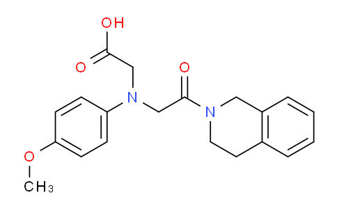 CAS No. 1142205-74-0, 2-((2-(3,4-Dihydroisoquinolin-2(1H)-yl)-2-oxoethyl)(4-methoxyphenyl)amino)acetic acid