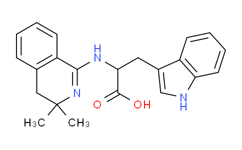 CAS No. 1396969-17-7, 2-((3,3-Dimethyl-3,4-dihydroisoquinolin-1-yl)amino)-3-(1H-indol-3-yl)propanoic acid