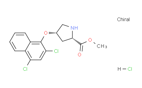 CAS No. 1354485-51-0, (2S,4S)-Methyl 4-((2,4-dichloronaphthalen-1-yl)oxy)pyrrolidine-2-carboxylate hydrochloride