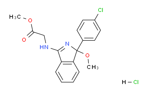 CAS No. 197502-30-0, Methyl 2-((1-(4-chlorophenyl)-1-methoxy-1H-isoindol-3-yl)amino)acetate hydrochloride