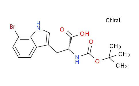 CAS No. 1384101-99-8, (R)-3-(7-Bromo-1H-indol-3-yl)-2-((tert-butoxycarbonyl)amino)propanoic acid