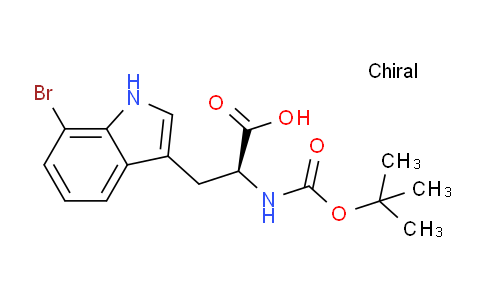 CAS No. 612484-55-6, (S)-3-(7-Bromo-1H-indol-3-yl)-2-((tert-butoxycarbonyl)amino)propanoic acid