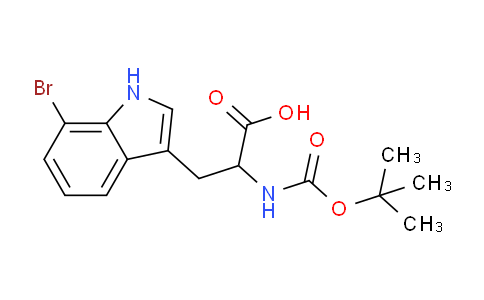 CAS No. 1219432-58-2, 3-(7-Bromo-1H-indol-3-yl)-2-((tert-butoxycarbonyl)amino)propanoic acid