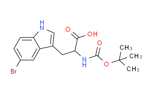 CAS No. 67308-26-3, 3-(5-Bromo-1H-indol-3-yl)-2-((tert-butoxycarbonyl)amino)propanoic acid