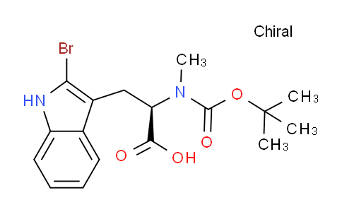 CAS No. 112896-89-6, (R)-3-(2-Bromo-1H-indol-3-yl)-2-((tert-butoxycarbonyl)(methyl)amino)propanoic acid