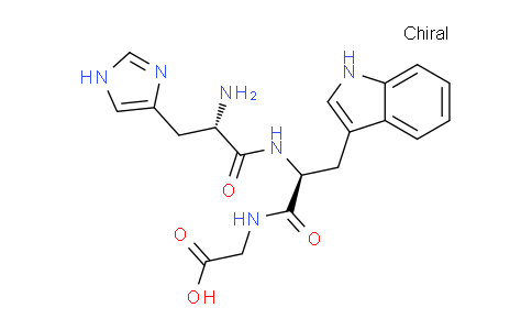 CAS No. 89032-48-4, 2-((S)-2-((S)-2-Amino-3-(1H-imidazol-4-yl)propanamido)-3-(1H-indol-3-yl)propanamido)acetic acid
