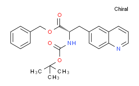 CAS No. 1263376-66-4, (S)-Benzyl 2-((tert-butoxycarbonyl)amino)-3-(quinolin-6-yl)propanoate
