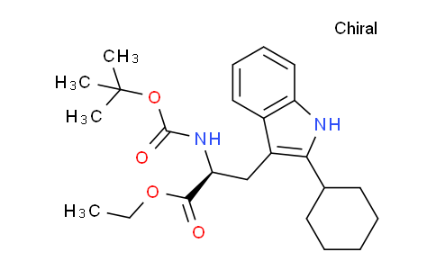CAS No. 115692-42-7, (S)-Ethyl 2-((tert-butoxycarbonyl)amino)-3-(2-cyclohexyl-1H-indol-3-yl)propanoate