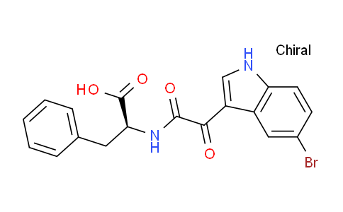 CAS No. 94751-07-2, (S)-2-(2-(5-Bromo-1H-indol-3-yl)-2-oxoacetamido)-3-phenylpropanoic acid