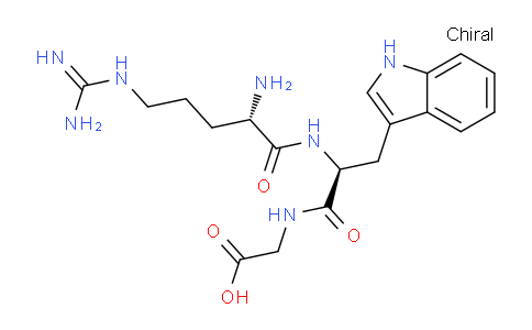 CAS No. 70253-71-3, 2-((S)-2-((S)-2-Amino-5-guanidinopentanamido)-3-(1H-indol-3-yl)propanamido)acetic acid