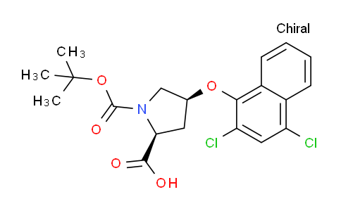 CAS No. 1354485-40-7, (2S,4S)-1-(tert-Butoxycarbonyl)-4-((2,4-dichloronaphthalen-1-yl)oxy)pyrrolidine-2-carboxylic acid