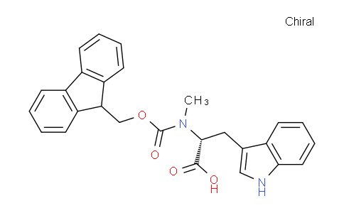 CAS No. 1070774-51-4, (R)-2-((((9H-Fluoren-9-yl)methoxy)carbonyl)(methyl)amino)-3-(1H-indol-3-yl)propanoic acid