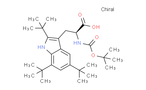 CAS No. 78654-82-7, (S)-2-((tert-Butoxycarbonyl)amino)-3-(2,5,7-tri-tert-butyl-1H-indol-3-yl)propanoic acid