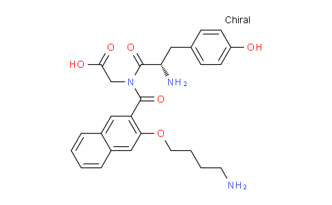 CAS No. 649714-51-2, (S)-2-(N-(2-Amino-3-(4-hydroxyphenyl)propanoyl)-3-(4-aminobutoxy)-2-naphthamido)acetic acid