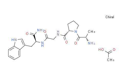 CAS No. 144110-40-7, (S)-N-(2-(((S)-1-Amino-3-(1H-indol-3-yl)-1-oxopropan-2-yl)amino)-2-oxoethyl)-1-((S)-2-aminopropanoyl)pyrrolidine-2-carboxamide acetate