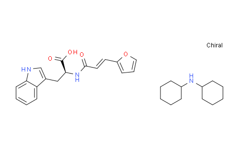 CAS No. 103213-48-5, Dicyclohexylamine (S,E)-2-(3-(furan-2-yl)acrylamido)-3-(1H-indol-3-yl)propanoate
