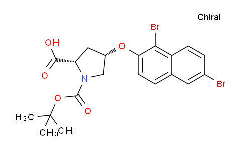 CAS No. 1354486-43-3, (2S,4S)-1-(tert-Butoxycarbonyl)-4-((1,6-dibromonaphthalen-2-yl)oxy)pyrrolidine-2-carboxylic acid