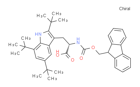 CAS No. 376592-37-9, (S)-2-((((9H-Fluoren-9-yl)methoxy)carbonyl)amino)-3-(2,5,7-tri-tert-butyl-1H-indol-3-yl)propanoic acid