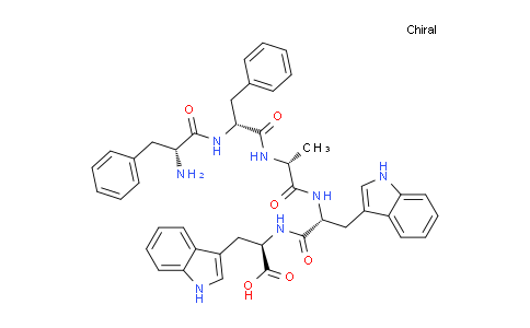 CAS No. 644997-51-3, (2R,5R,8R,11R,14R)-2,5-Bis((1H-indol-3-yl)methyl)-14-amino-11-benzyl-8-methyl-4,7,10,13-tetraoxo-15-phenyl-3,6,9,12-tetraazapentadecan-1-oic acid