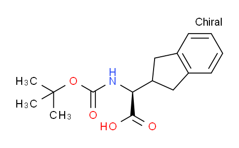 CAS No. 181227-47-4, (S)-2-((tert-Butoxycarbonyl)amino)-2-(2,3-dihydro-1H-inden-2-yl)acetic acid