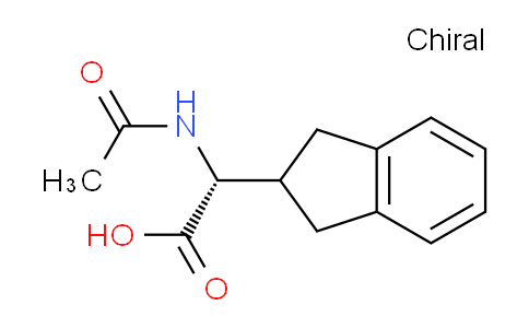 CAS No. 179185-77-4, (R)-2-Acetamido-2-(2,3-dihydro-1H-inden-2-yl)acetic acid
