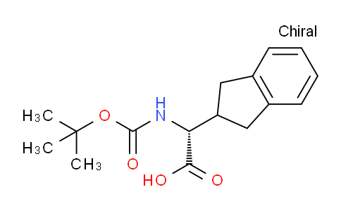CAS No. 181227-48-5, (R)-2-((tert-Butoxycarbonyl)amino)-2-(2,3-dihydro-1H-inden-2-yl)acetic acid