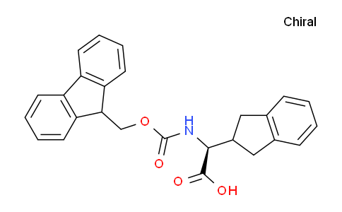 CAS No. 205526-39-2, (S)-2-((((9H-Fluoren-9-yl)methoxy)carbonyl)amino)-2-(2,3-dihydro-1H-inden-2-yl)acetic acid