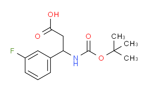CAS No. 284493-59-0, 3-((tert-Butoxycarbonyl)amino)-3-(3-fluorophenyl)propanoic acid
