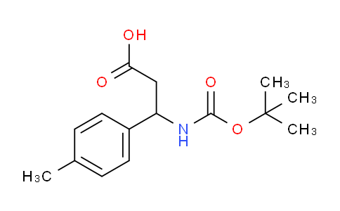 CAS No. 284493-60-3, 3-((tert-Butoxycarbonyl)amino)-3-(p-tolyl)propanoic acid