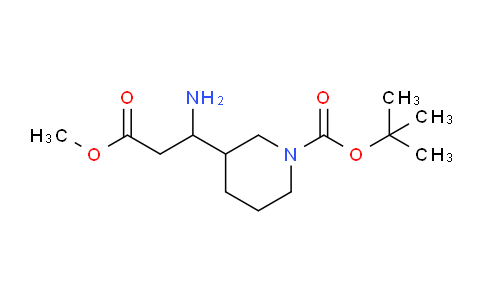 CAS No. 1823506-74-6, tert-Butyl 3-(1-amino-3-methoxy-3-oxopropyl)piperidine-1-carboxylate