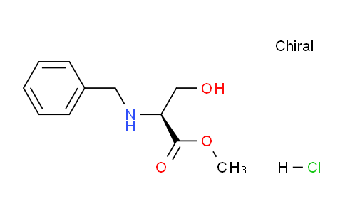 CAS No. 17136-44-6, (S)-Methyl 2-(benzylamino)-3-hydroxypropanoate hydrochloride