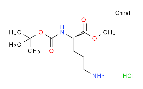 CAS No. 748150-93-8, (S)-Methyl 5-amino-2-((tert-butoxycarbonyl)amino)pentanoate hydrochloride