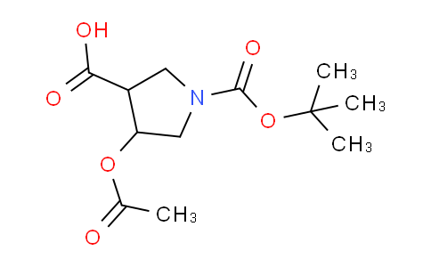 CAS No. 1210863-93-6, 4-Acetoxy-1-(tert-butoxycarbonyl)pyrrolidine-3-carboxylic acid