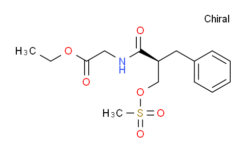 CAS No. 1314751-85-3, (S)-Ethyl 2-(2-benzyl-3-((methylsulfonyl)oxy)propanamido)acetate