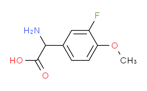 CAS No. 299166-66-8, 2-Amino-2-(3-fluoro-4-methoxyphenyl)acetic acid