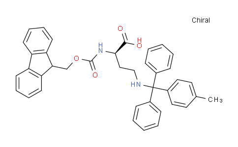 CAS No. 1217809-38-5, (R)-2-((((9H-Fluoren-9-yl)methoxy)carbonyl)amino)-4-((diphenyl(p-tolyl)methyl)amino)butanoic acid